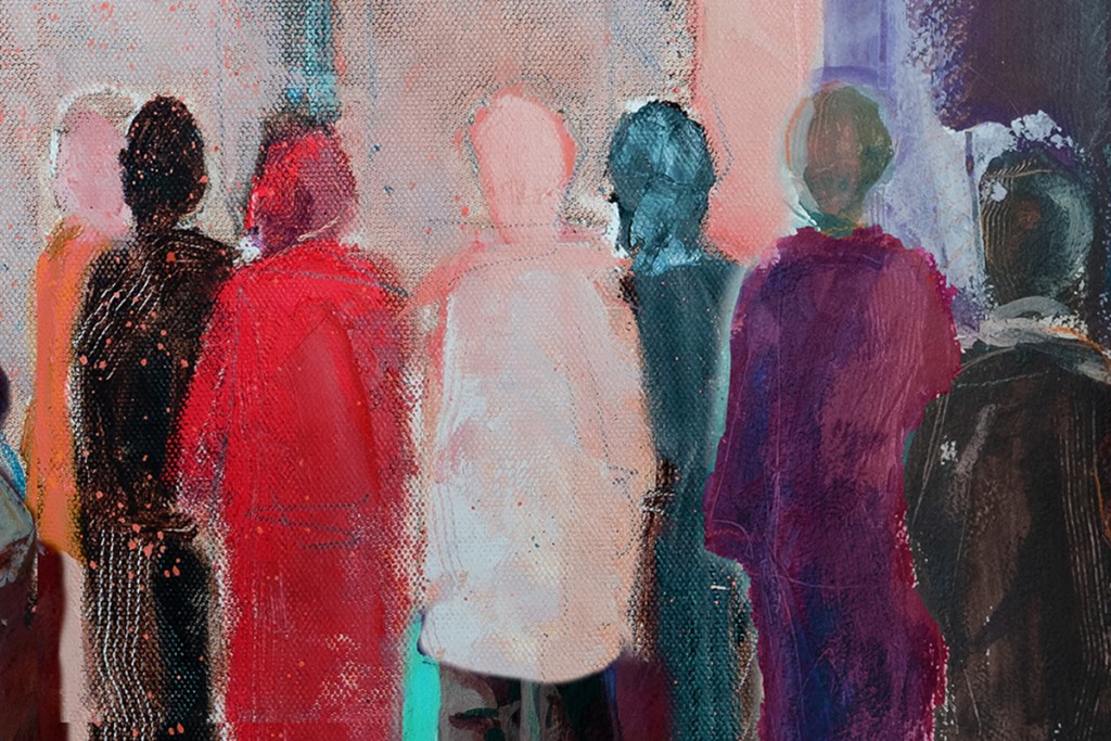Detail From Library Wall Original Painting