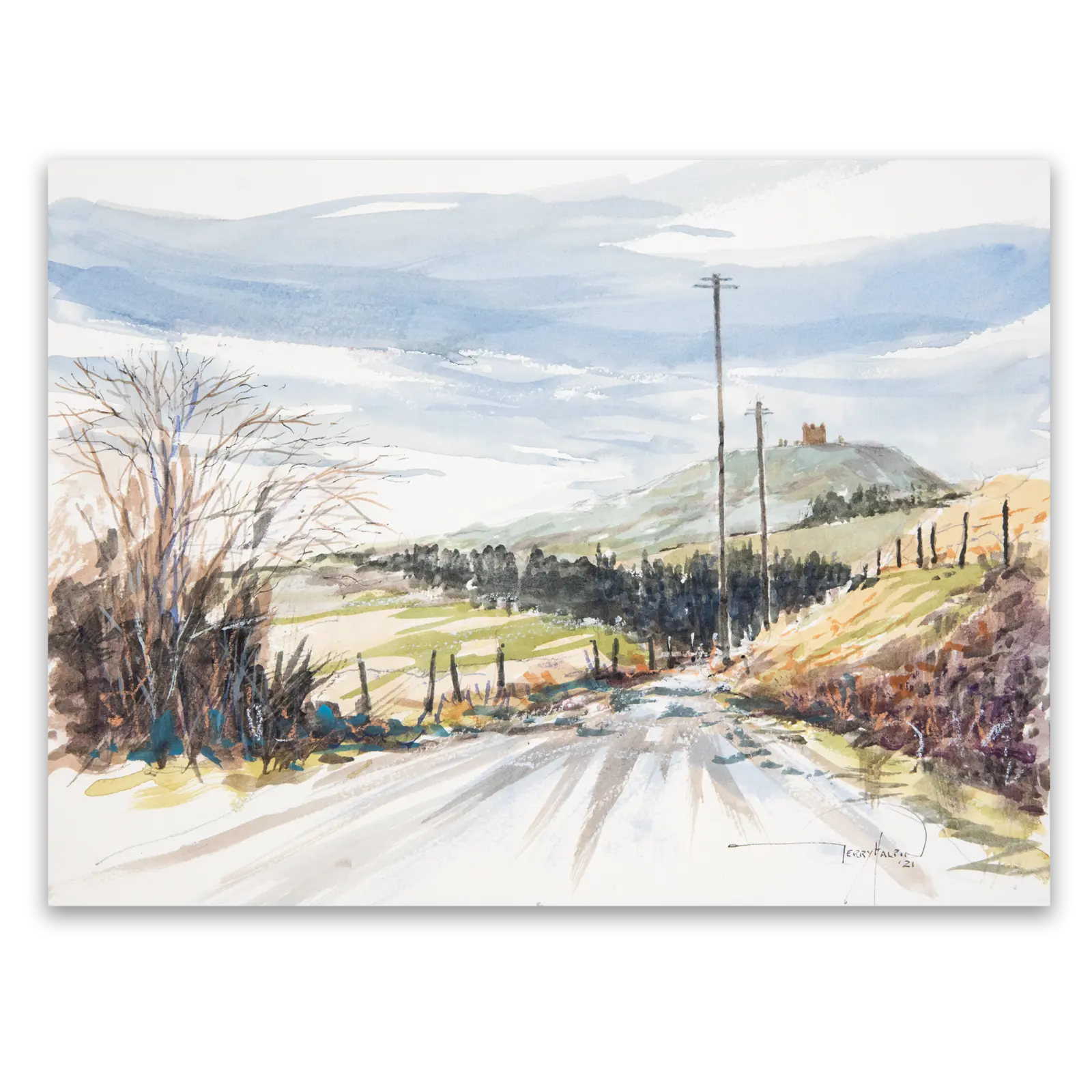'Moorland: Georges Lane', Gerry Halpin. Original painting, unframed.