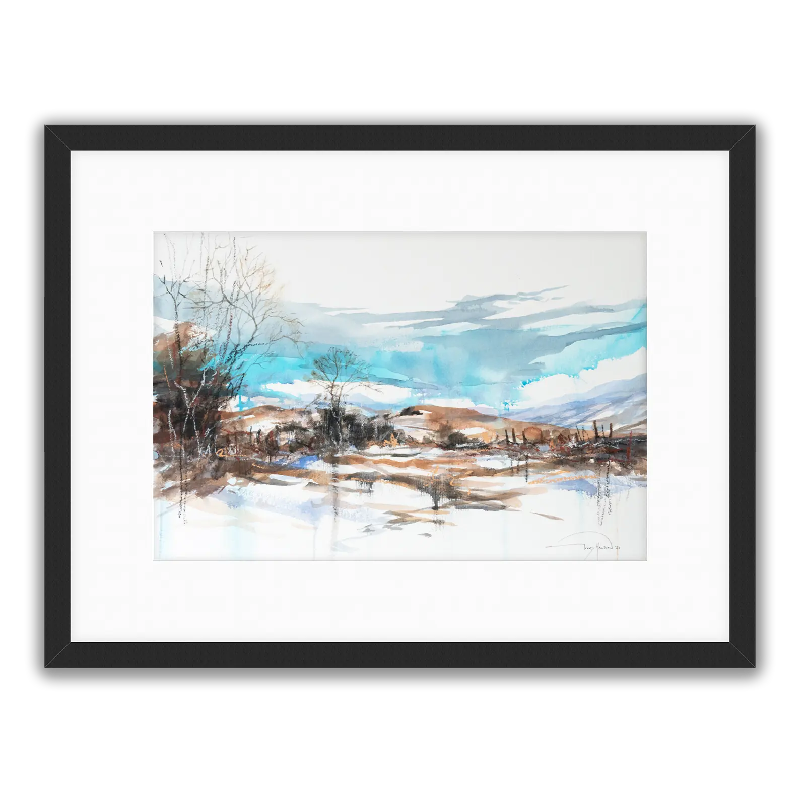 'Moorland: Approaching Rain'. An original painting by Gerry Halpin.