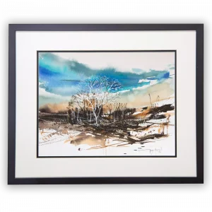 'Fells: Bare Trees', Gerry Halpin. Framed original painting.
