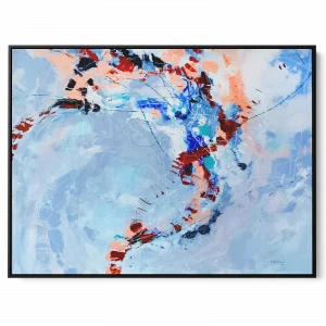 'Reflections V'. A float framed original painting by Gerry Halpin.