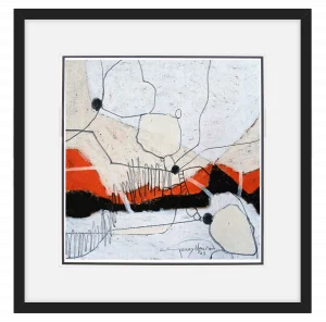 'Shoreline: Strata'. A framed original painting by Gerry Halpin