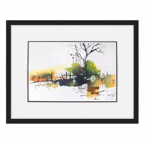 'A Bird In A Tree'. An original painting by Gerry Halpin.