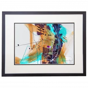 'Coast Lines: Drifting l'. An original framed painting by Gerry Halpin.