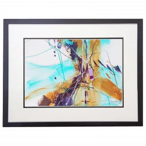 'Coast Lines: Drifting lll'. A framed original painting by Gerry Halpin.