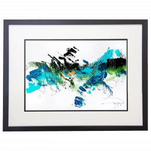 'Shoreline Study: Sea Spray ll'. A framed original by Gerry Halpin.