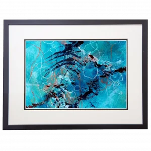 'Shoreline: Remains'. A framed original painting by Gerry Halpin.