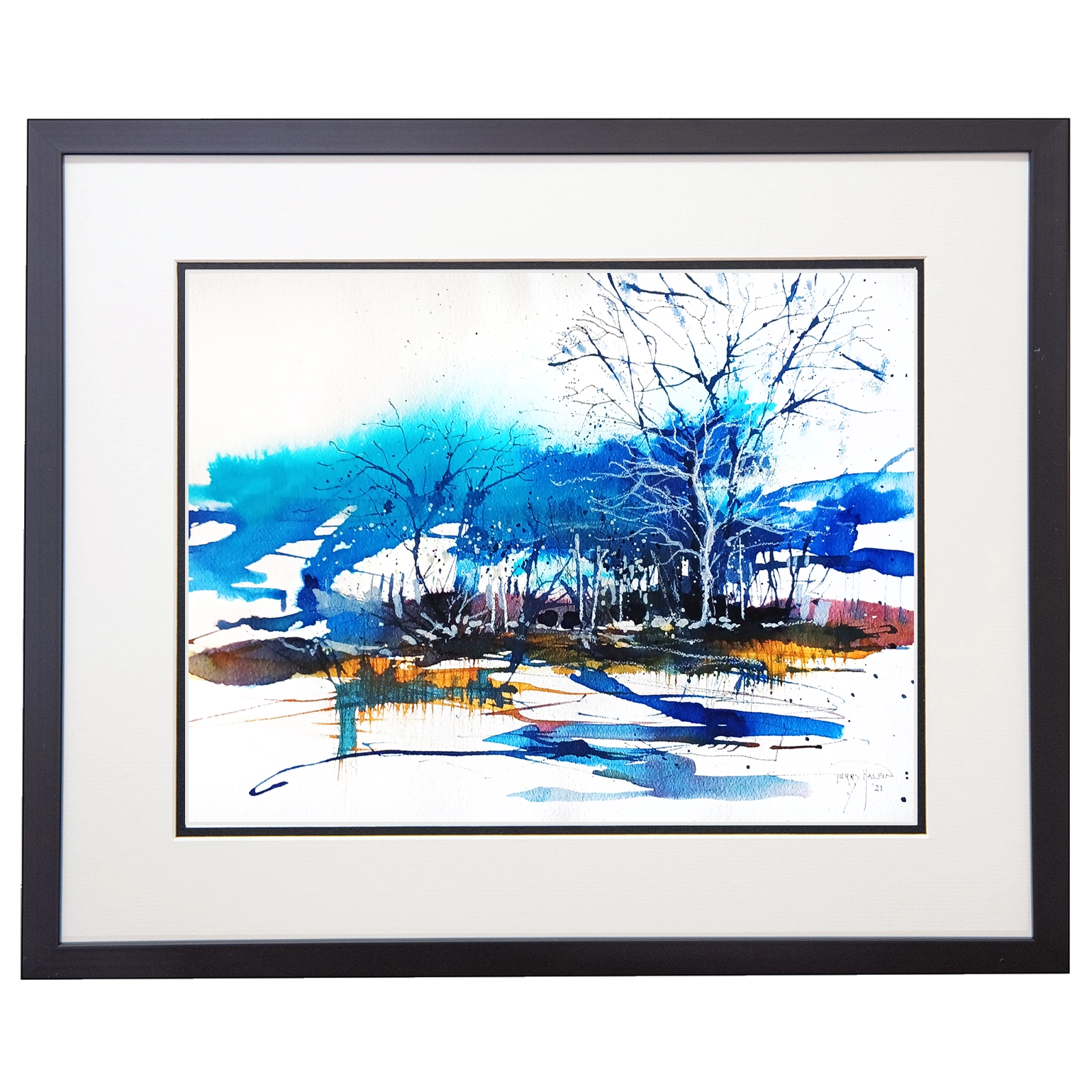 'Moorland: Blue Sky'. Original painting by Gerry Halpin