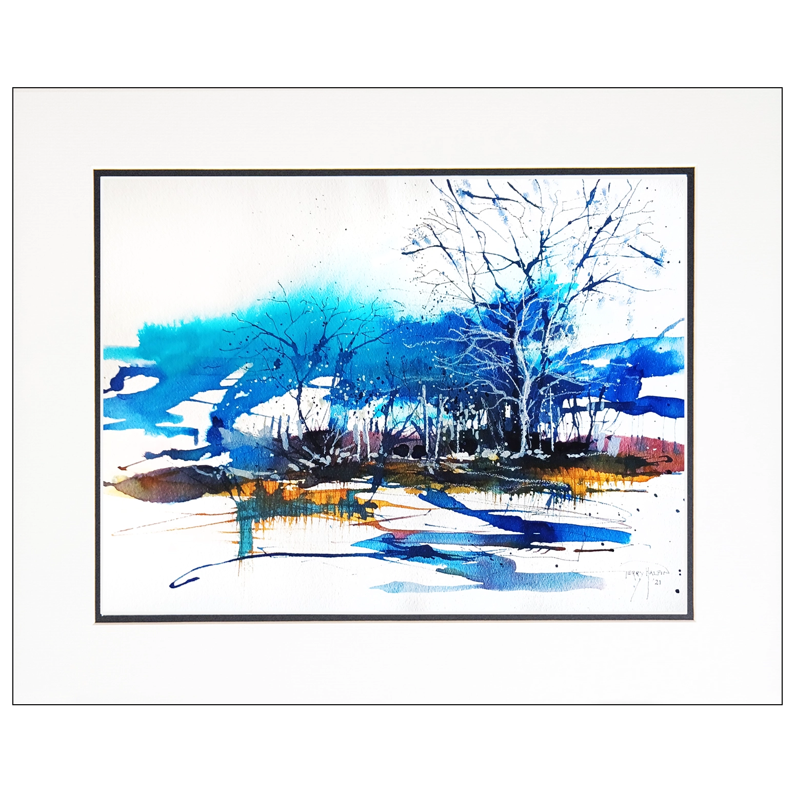 'Moorland: Blue Sky'. Original painting by Gerry Halpin