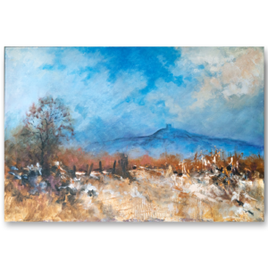 'Moorland: Misty Rivington'. An original painting by Gerry Halpin.