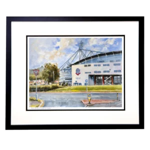 'Bolton Wanderers Football Club, Stadium'. Limited edition print by Gerry Halpin
