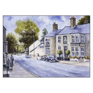 'Church Street, Horwich'. An open card by Gerry Halpin MBE