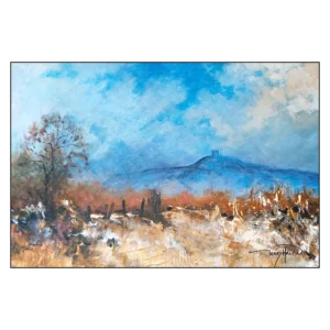 'Moorland, Misty Rivington'. An open card by Gerry Halpin MBE