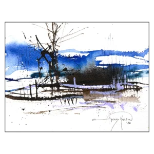 'Cool Blue Sky II'. An open fine art card by Gerry Halpin