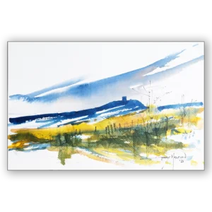 'Rivington Pike, Evening'. A fine art card by Gerry Halpin.