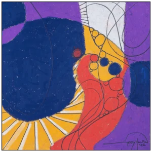 'Flotsam III'. Oil pastel by Gerry Halpin.