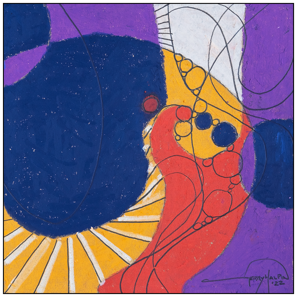 'Flotsam III'. Oil pastel by Gerry Halpin.