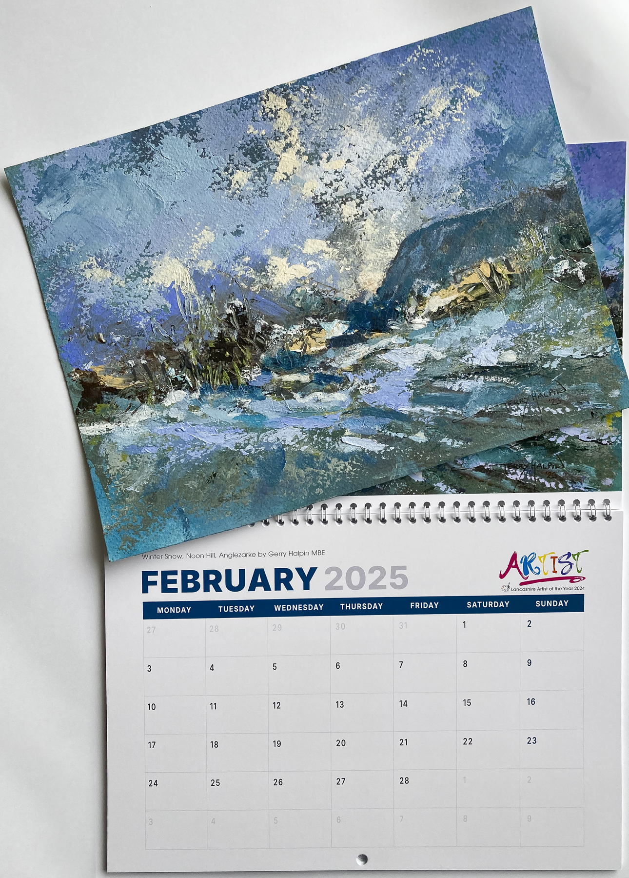 'Winter Snow, Noon Hill, Anglezarke'. Finalist in Lancashire Artist of the Year 2024. - Image 3