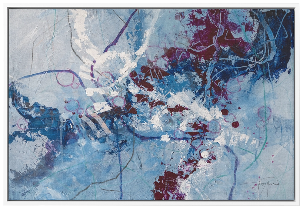 'Coast Cool Shallows', Gerry Halpin. Float framed - white.