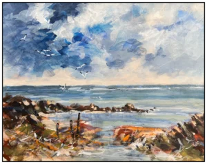 'Gannets at Bamburgh' Gerry Halpin.