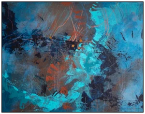 'Shoreline: Deep Below'. Gerry Halpin. Framed original painting.